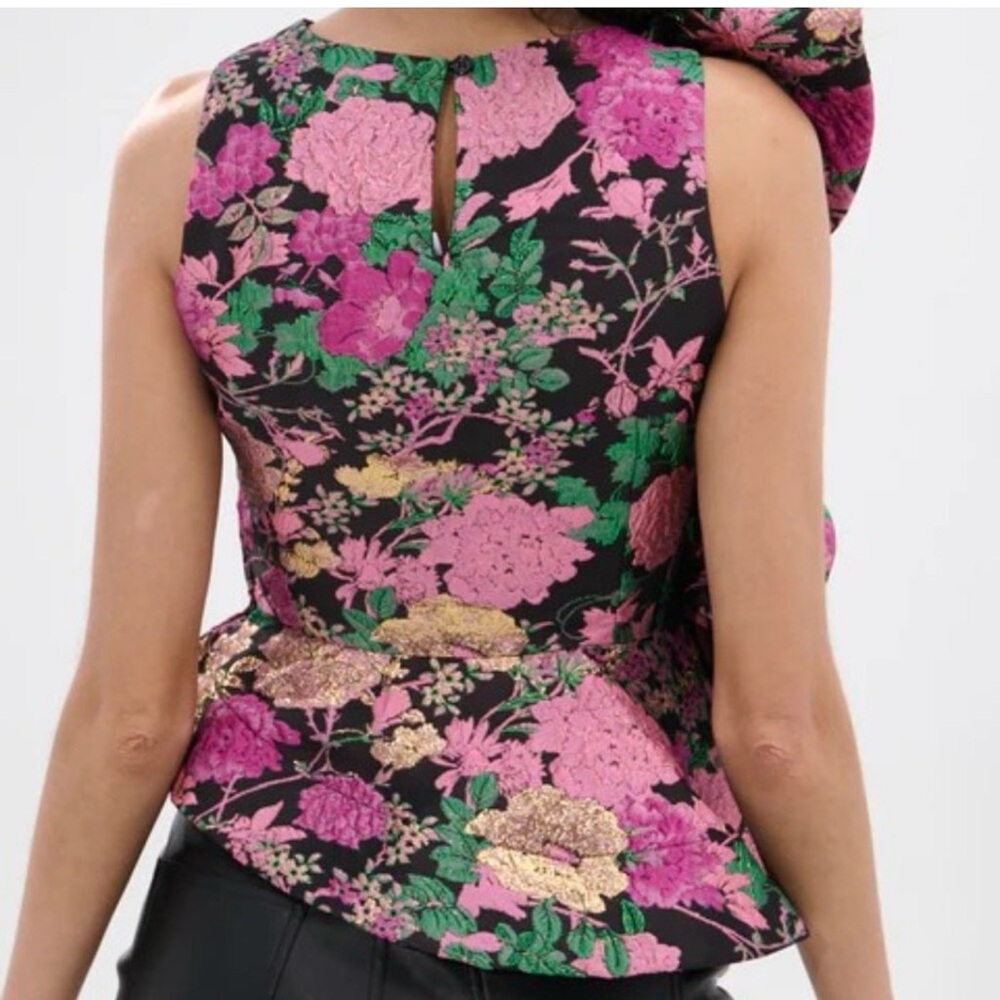 Floral Ruffle Women's Top - Picture 3 of 4
